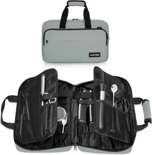 Chef Knife Bag, 25 Total Pockets Knife Storage Case For Professional Chefs, Knife Carrying Case, Knife Carrier Travel Bag for Knives and Kitchen Utensils, Bag Only