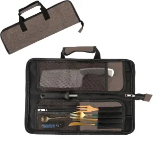 Chef’s Knife Roll Bag, Heavy Duty Oxford Chef Knife Bag, Portable 13 Slots Chef Knife Case, Multi-function Cutlery Knives Pouch Holder Knife Wrap Wallet Tool Roll