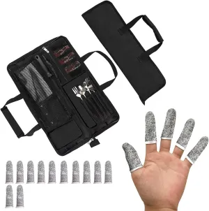 Chef’s Knife Roll Bag, Heavy Duty Oxford Chef Knife Bag, Portable 13 Slots Chef Knife Case, Multi-function Cutlery Knives Pouch Holder Knife Wrap Wallet Tool Roll