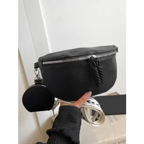Chic Brown Faux Leather Adjustable Strap Crossbody Bag with Coin Purse