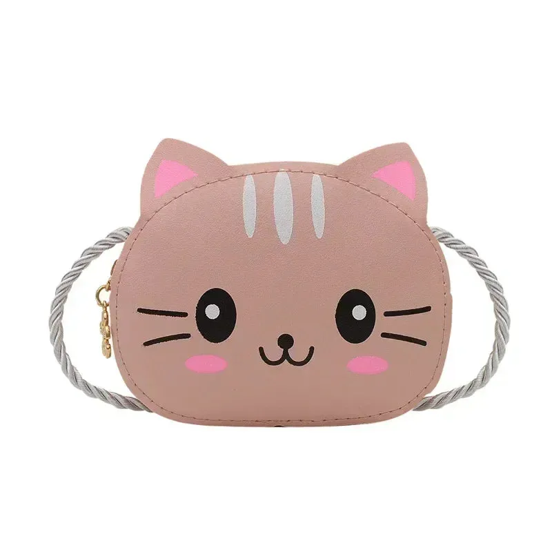 Children's Small Cat Shoulder Bags Lovely Baby Girls Coin Purse Boys Kids Crossbody Bag Handbag Princess Accessories