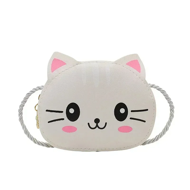 Children's Small Cat Shoulder Bags Lovely Baby Girls Coin Purse Boys Kids Crossbody Bag Handbag Princess Accessories