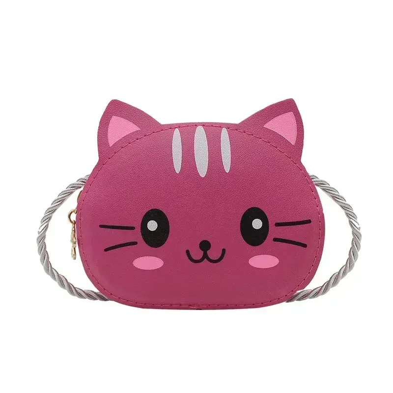 Children's Small Cat Shoulder Bags Lovely Baby Girls Coin Purse Boys Kids Crossbody Bag Handbag Princess Accessories