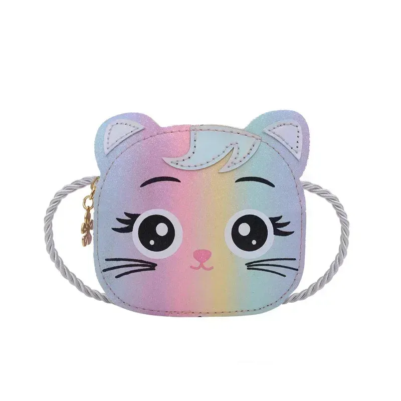 Children's Small Cat Shoulder Bags Lovely Baby Girls Coin Purse Boys Kids Crossbody Bag Handbag Princess Accessories