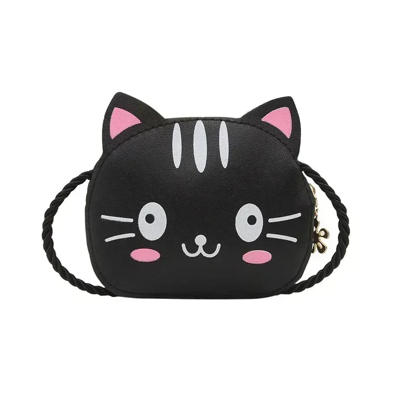 Children's Small Cat Shoulder Bags Lovely Baby Girls Coin Purse Boys Kids Crossbody Bag Handbag Princess Accessories