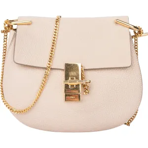 Chloé Beige Leather Drew Crossbody Bag