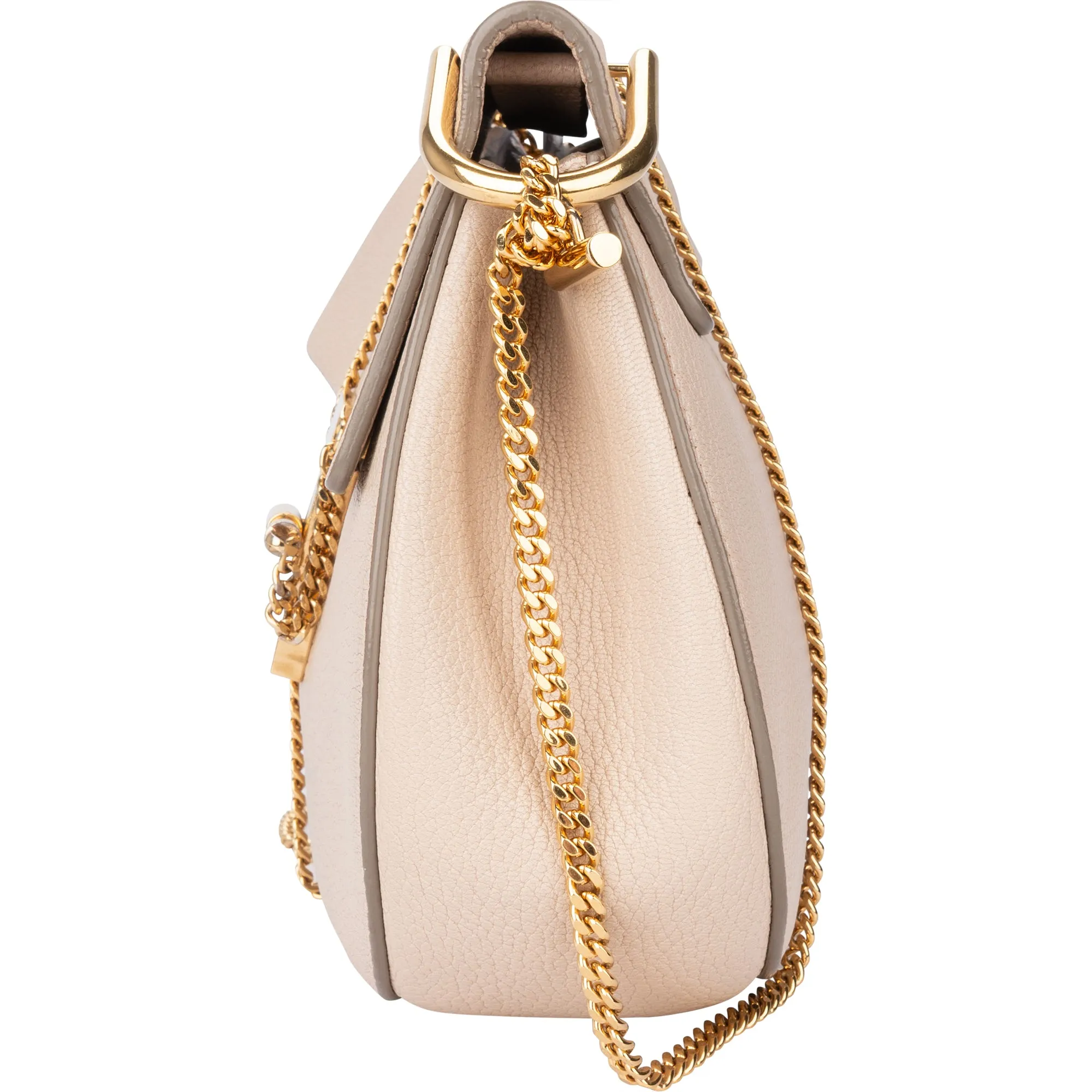 Chloé Beige Leather Drew Crossbody Bag