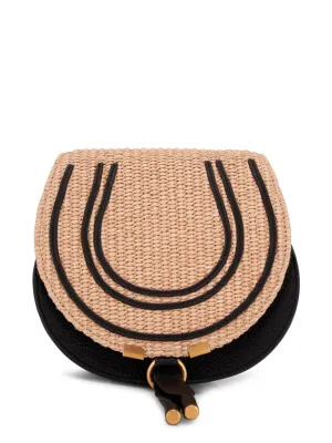 Chloè Marcie Raffia And Leather Crossbody Bag