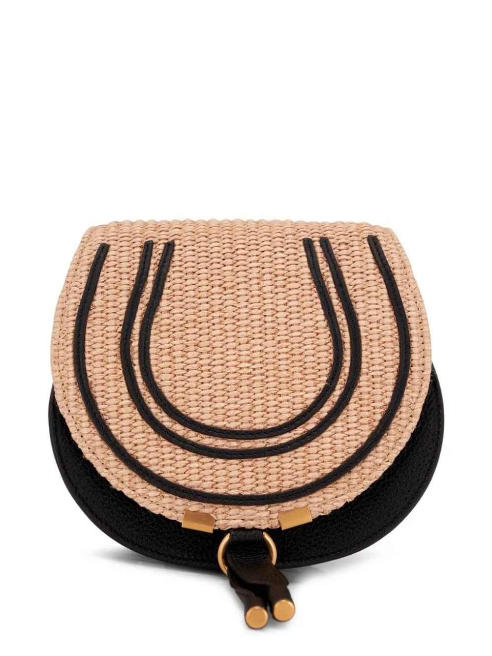Chloè Marcie Raffia And Leather Crossbody Bag