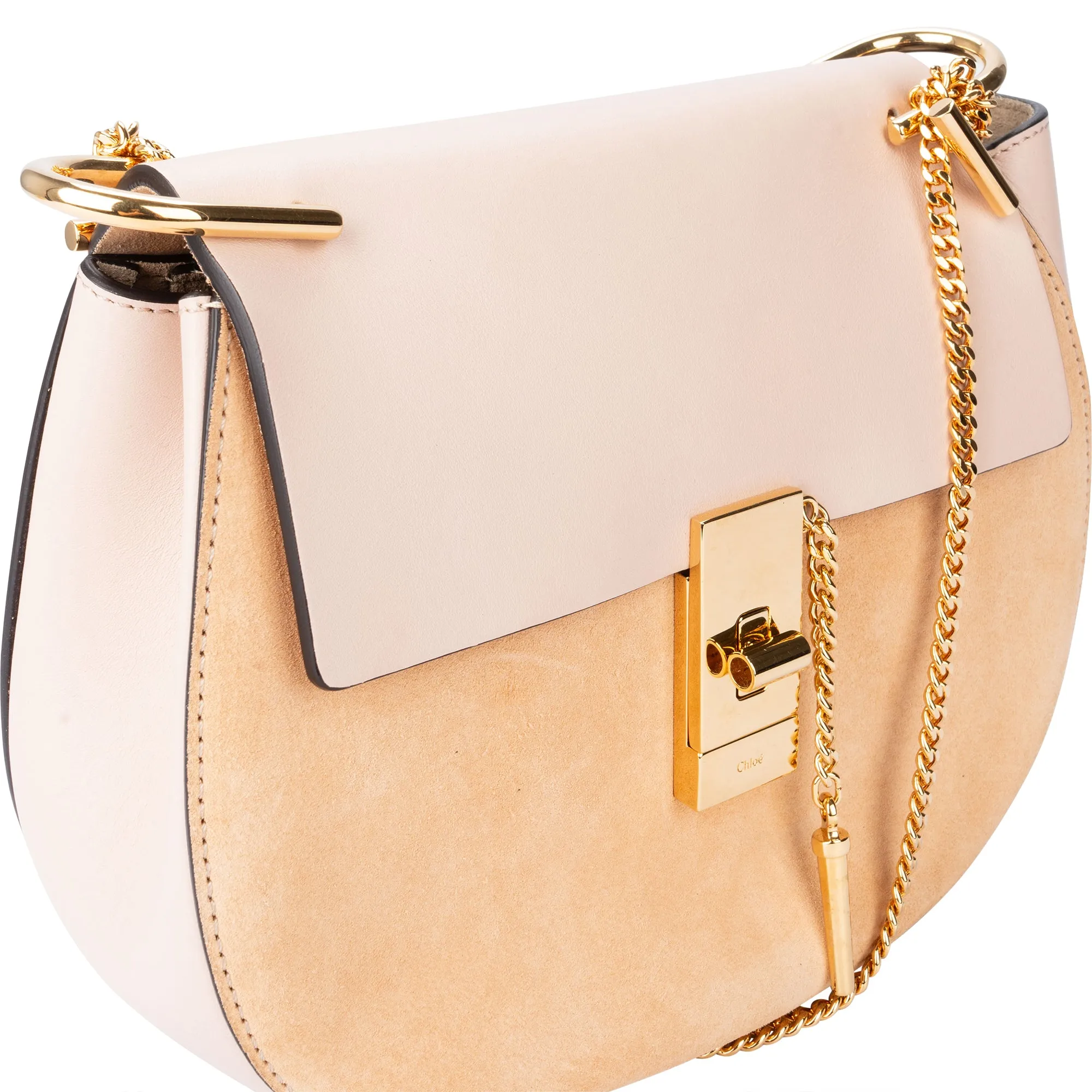 Chloe Suede Leather Drew Crossbody Bag
