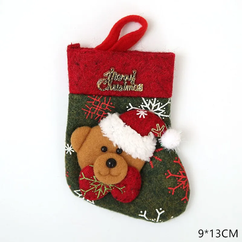 Christmas Gift Tableware Fork Knife Holder Bag Navidad 2021 Noel Christmas Decorations for Home Dinner Table Decor