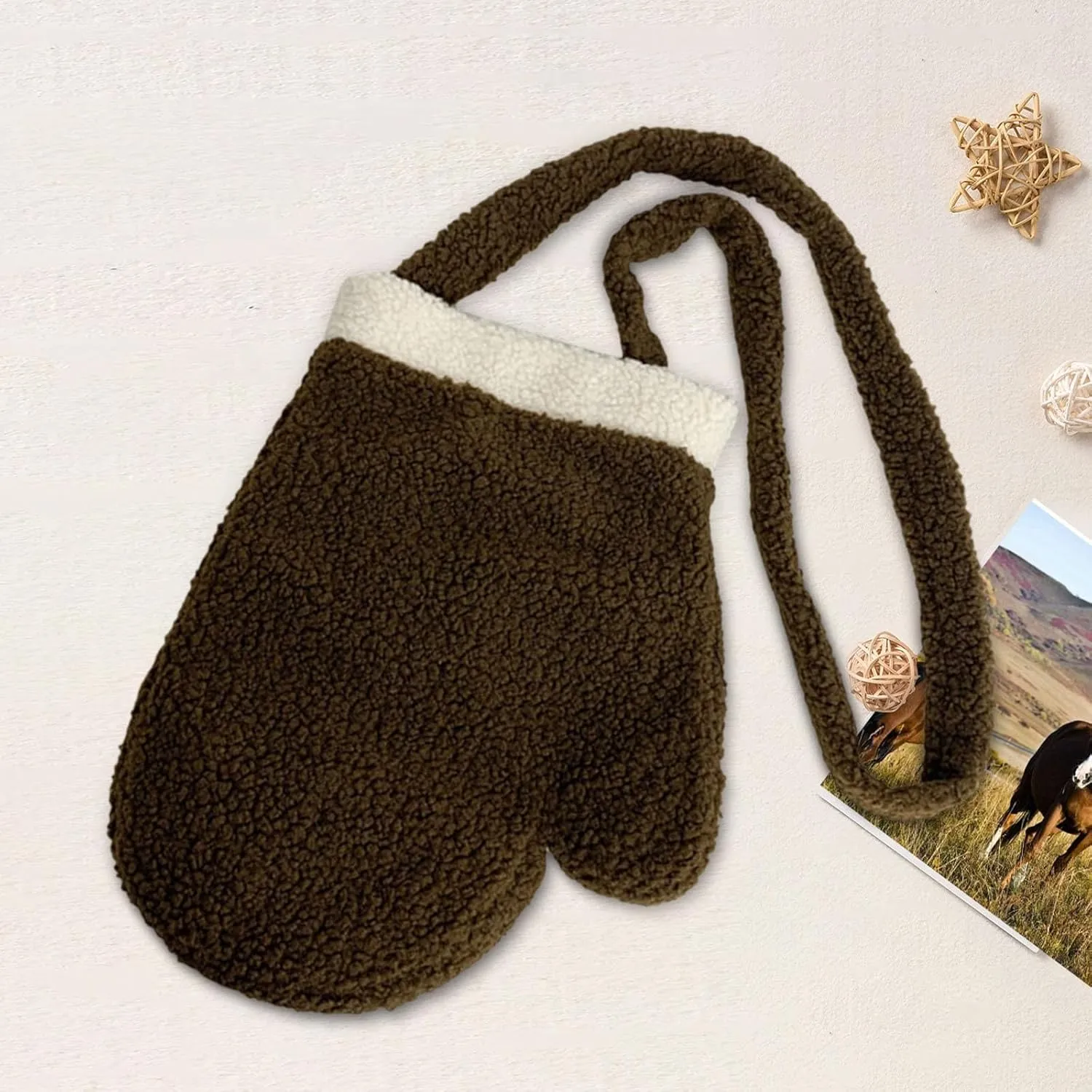 Christmas Glove Crossbody Purse for Women Travel and Shopping