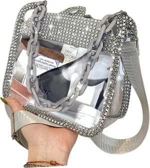 Clear Bag for Stadium Events,Clear Cross Body Bag for Work Sporting Events and Concert Outfits.