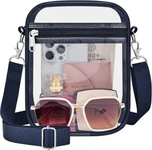 Clear Bag Stadium Approved Clear Purse for Women Clear Crossbody Bag for Stadium Events Concerts Festivals