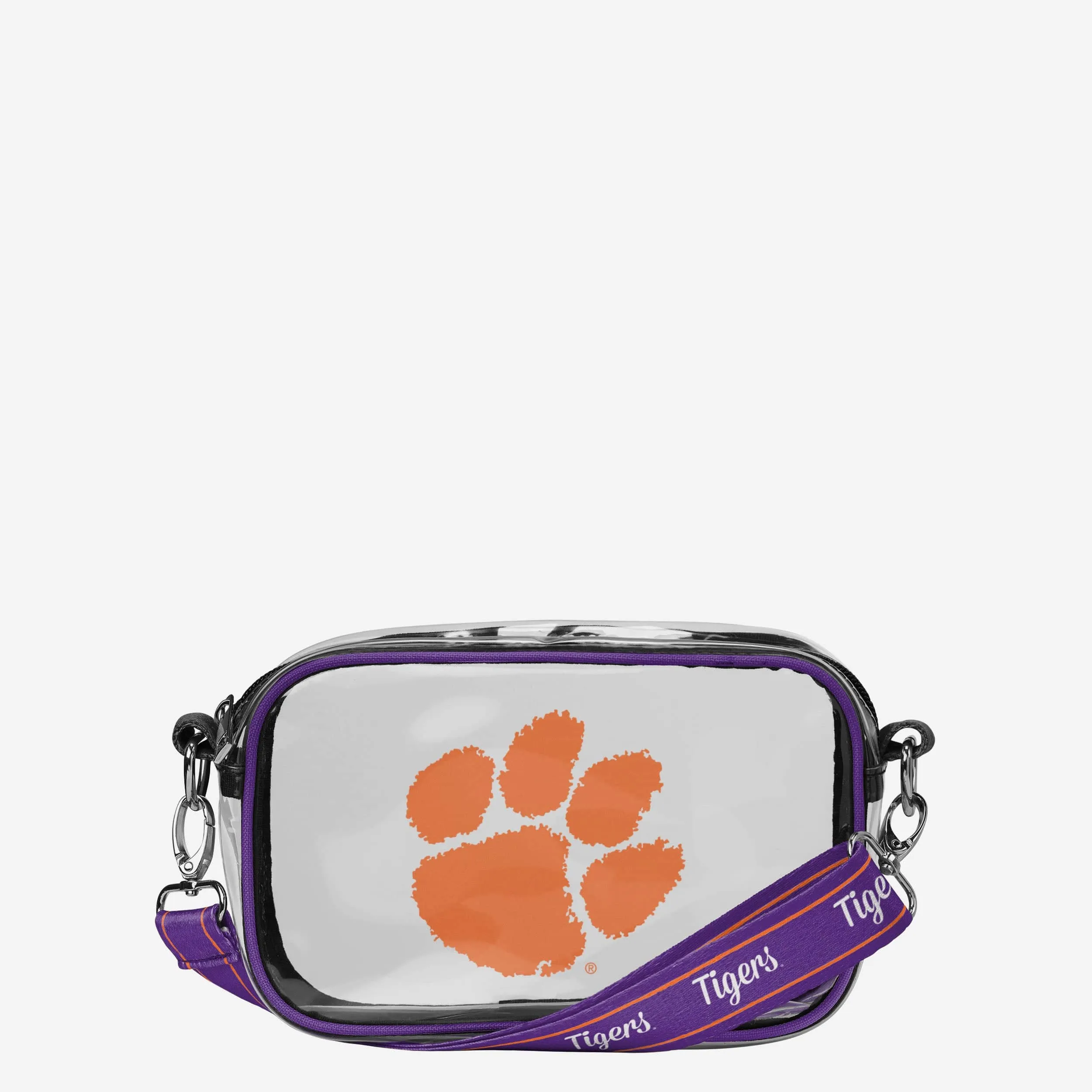 Clemson Tigers Team Stripe Clear Crossbody Bag