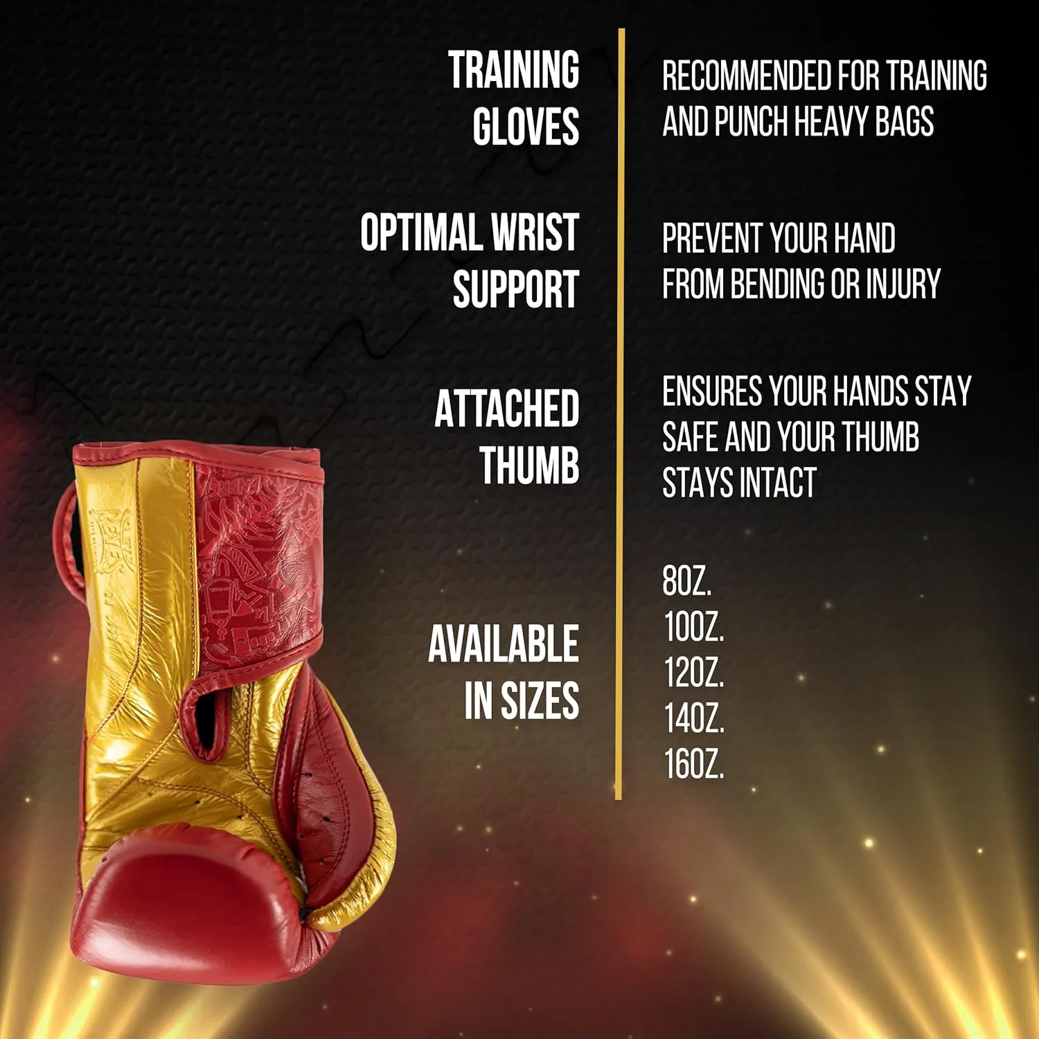 CLETO REYES High Precision Boxing Gloves with Hook and Loop Closure for Training and Heavy Punching Bags for Men and Women