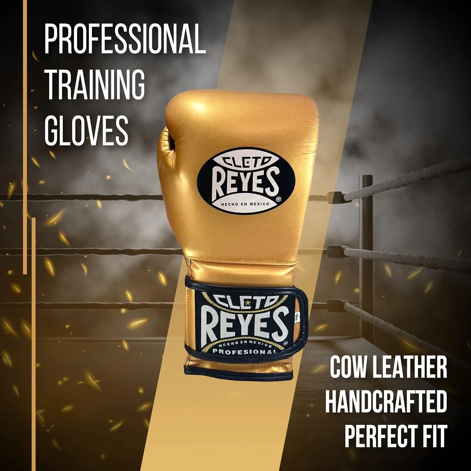 CLETO REYES Training Gloves with Leather Strap & Attached Thumb and Hook & Loop Closure
