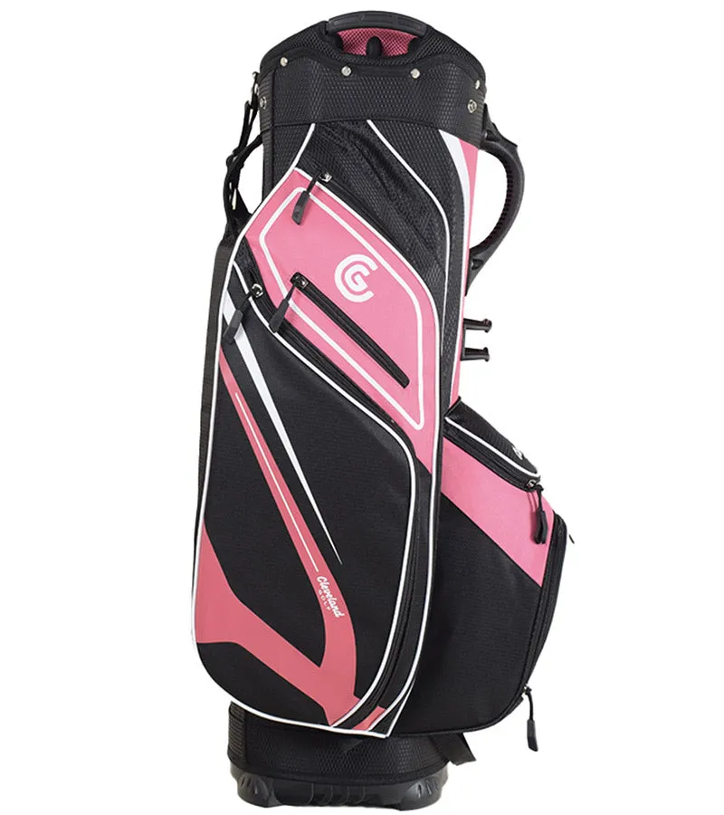 Cleveland Lightweight Women's Cart Golf Bag - Pink/Black