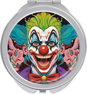 Clowns Portable Makeup Mirror, Sided Travel Hand Mirror Mini Folding Mirror for Precise Makeup Women Daily Use