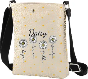 CMNIM Daisy Crossbody Bag Christian Gifts for Women Daisy Lover Gifts Bible Verse Gift Christian Daisy Small Crossbody Purse