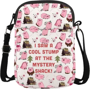 CMNIM W-addles Pig Crossbody Bag I Saw a Cool Stump at the Mystery Shack Gifts for W-addles Fans Inspired Merchandise