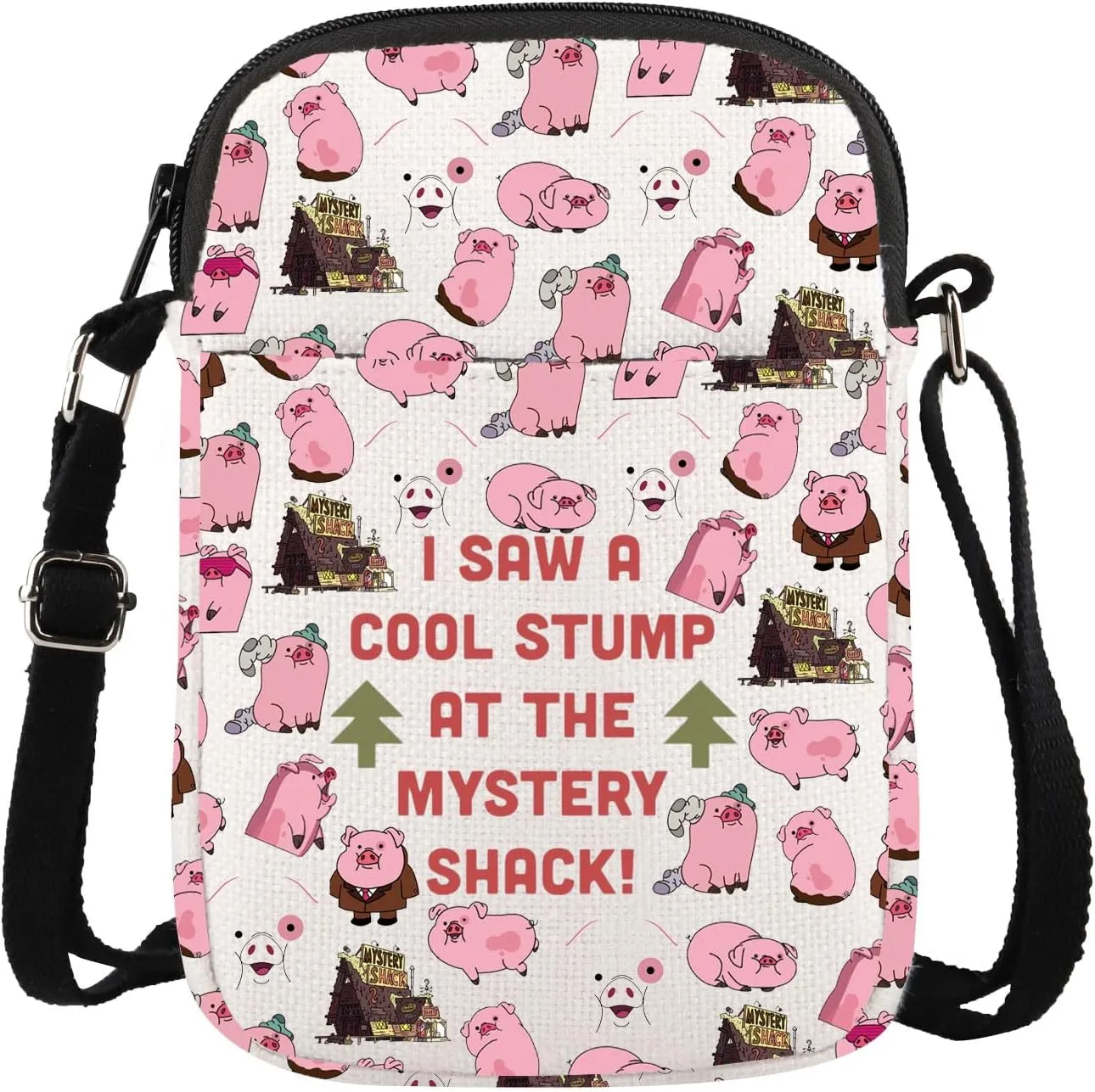 CMNIM W-addles Pig Crossbody Bag I Saw a Cool Stump at the Mystery Shack Gifts for W-addles Fans Inspired Merchandise