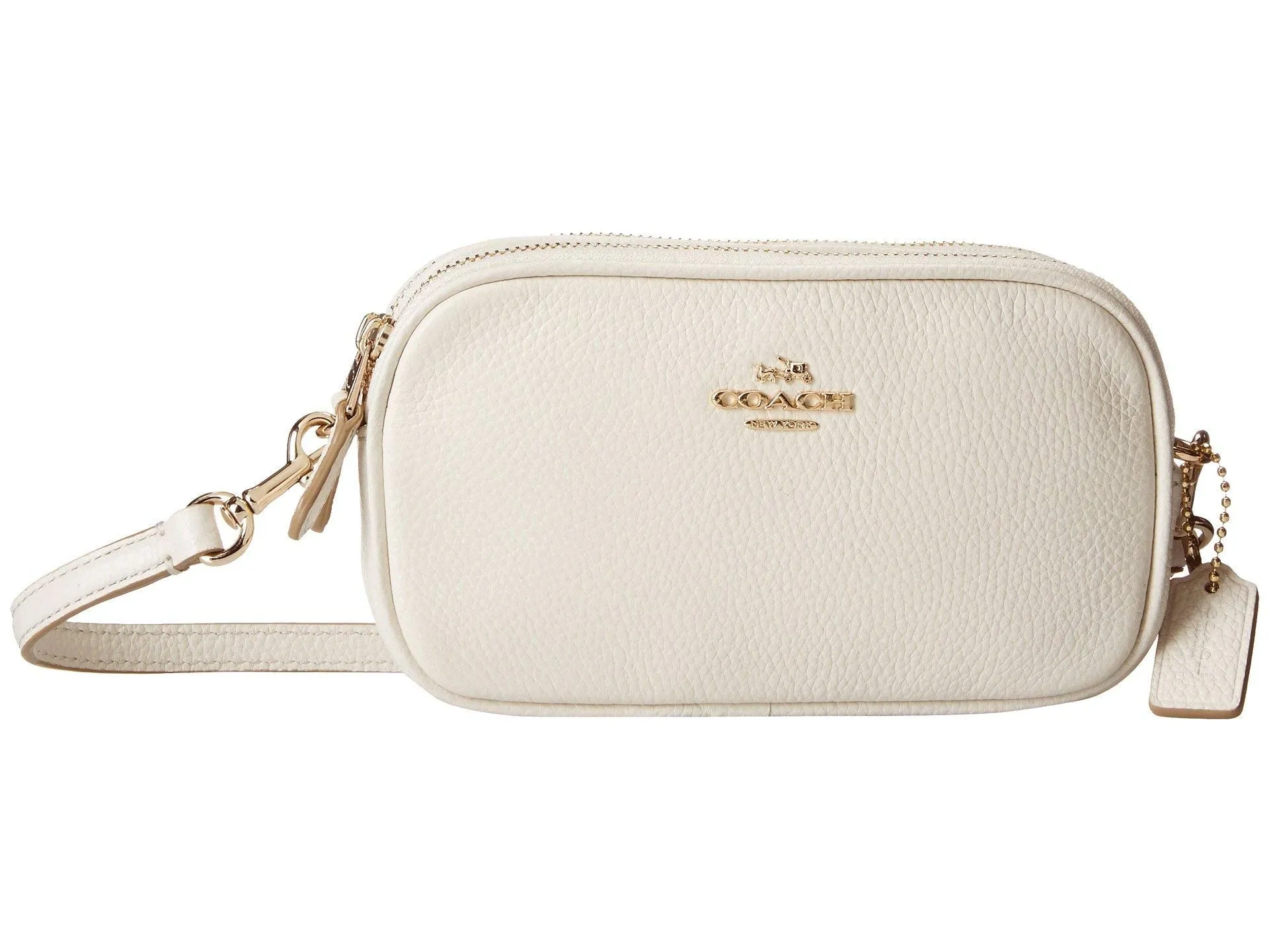 COACH Polished Pebble Crossbody Pouch Li/Chalk One Size