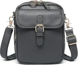 Collaborate Crossbody Leather Bag, Collaboraten1 Anti Theft Leather Bag, Mini Cell Phone Pouch with Card Slots