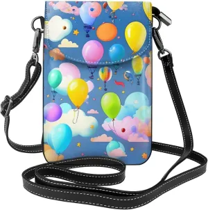 Colorful Balloons Women's crossbody bag, crossbody phone bag, tassel wallet with shoulder strap, best gift for women.