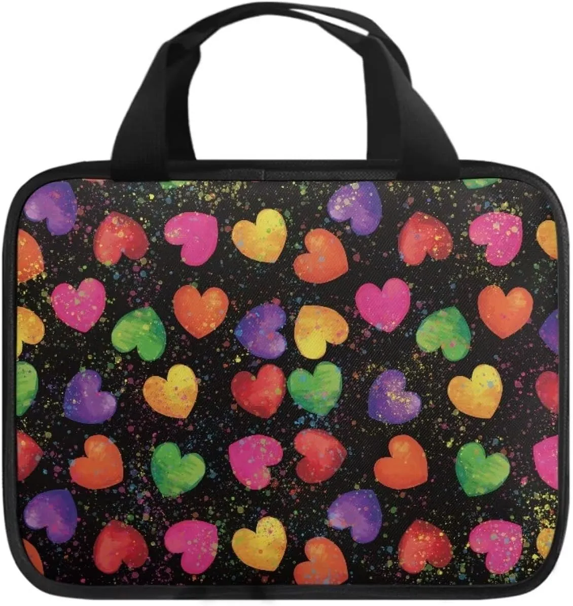 Colorful Hearts Print Bible Cover Case for Girls,Fashion Bible Case Women Bible Bag,Bible Book Case,Church Bag,Bible Carrying Case,Bible Holder,Bible Book Cover Christian Gifts