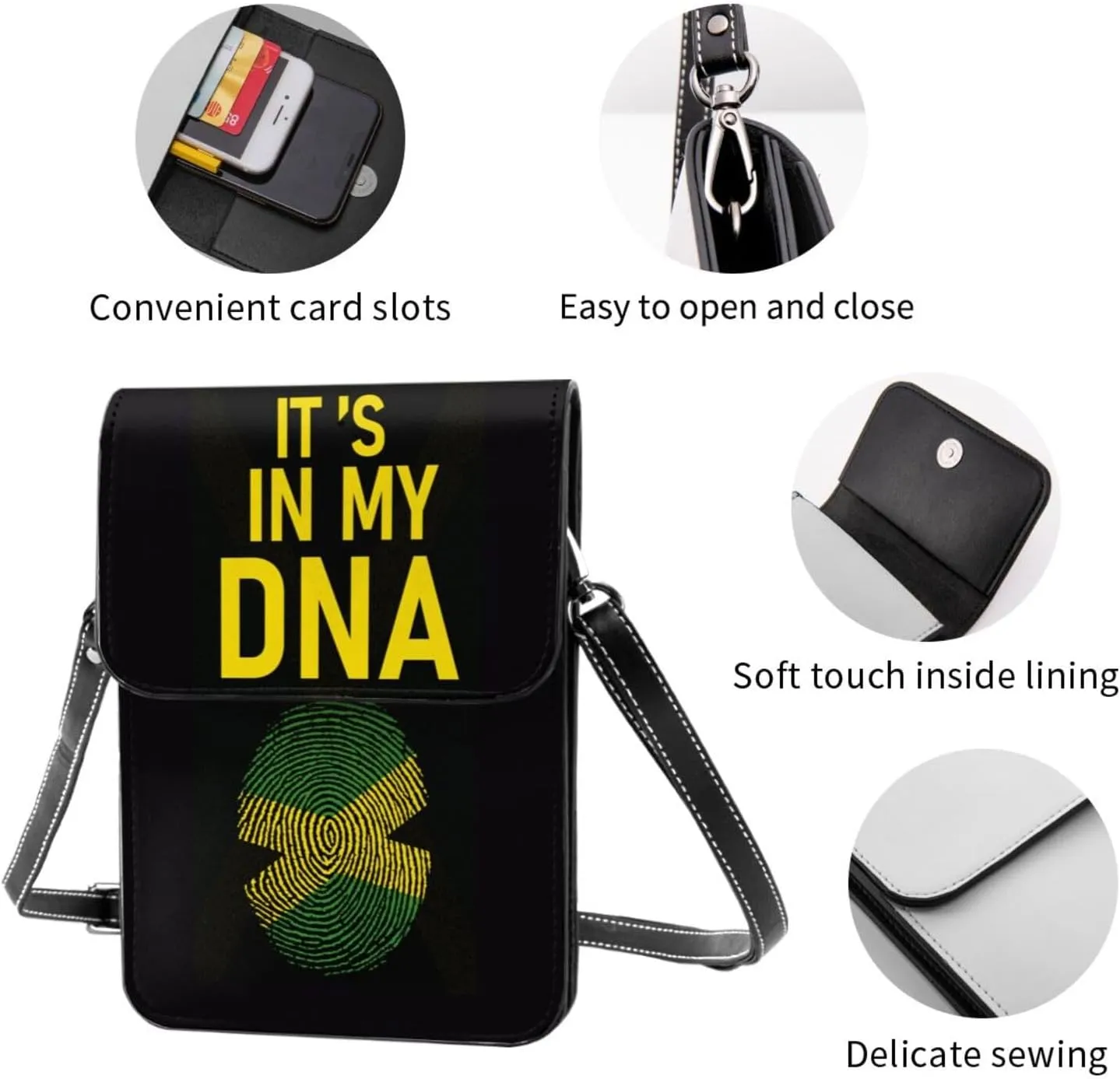 Colorful Watercolor Floral Cell Phone Purse Small Crossbody Bags For Women Men Wallet Purses With Adjustable Strap
