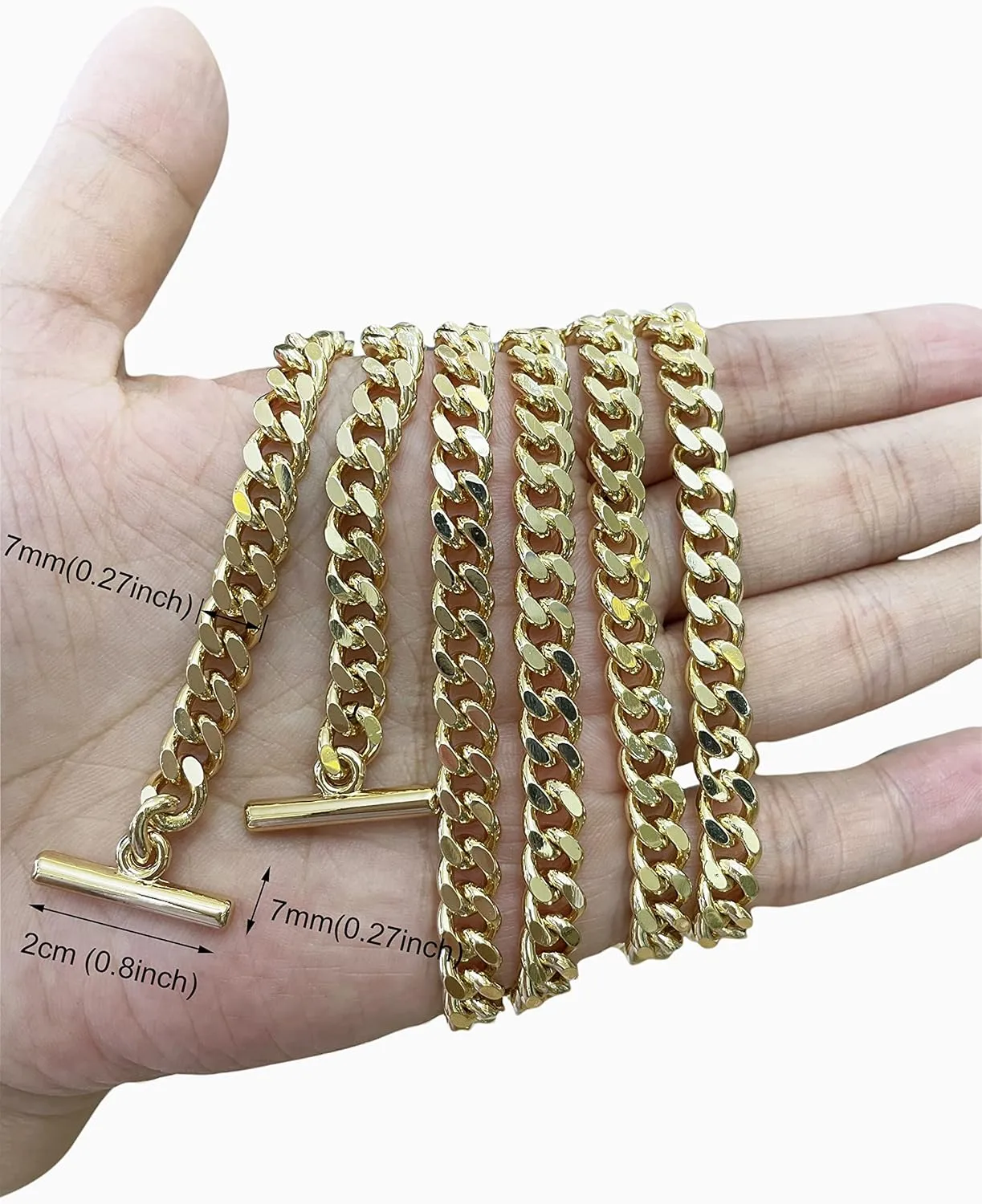 Conversion Kit Compatible With YSL small card holder Felt Insert   47" Gold Chain (black)