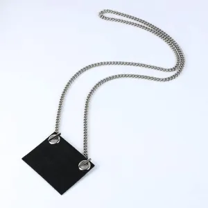 Conversion Kit Compatible With YSL small card holder Felt Insert with 47" Chain Strap (black silver)