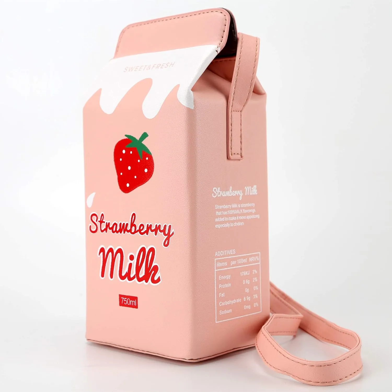 Cow appearance Milk Box CrossBody Purse Bag,PU Phone Shoulder Wallet for Women Girl