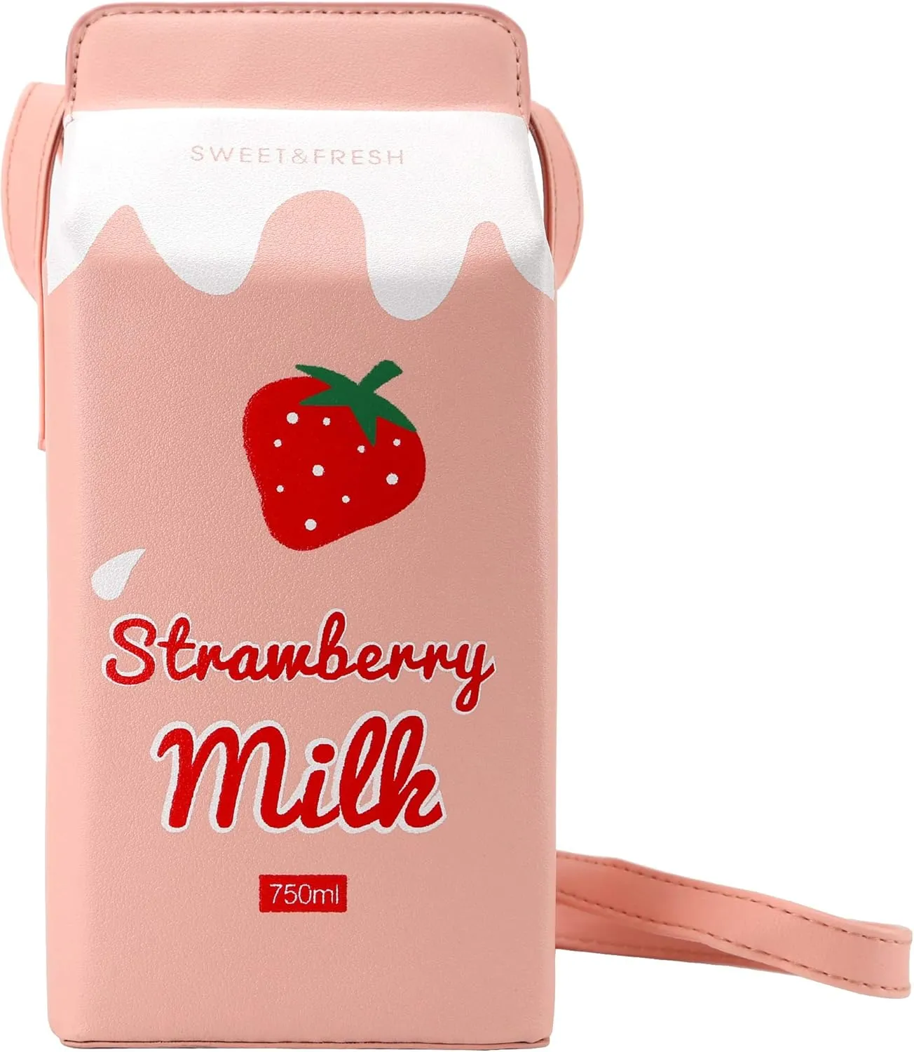 Cow appearance Milk Box CrossBody Purse Bag,PU Phone Shoulder Wallet for Women Girl