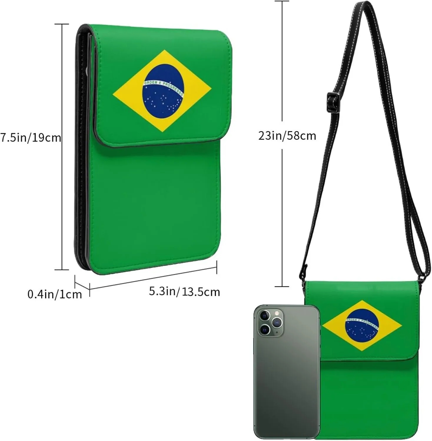 Cows and Sunflowers Cell Phone Purse Small Crossbody Bags For Women Men Wallet Purses With Adjustable Strap
