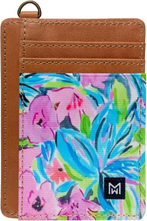 Credit Card Holder Wallet for Women Slim Minimalist Wallet RFID Blocking Leather Wallets Elastic Front Pocket Wallet for Women