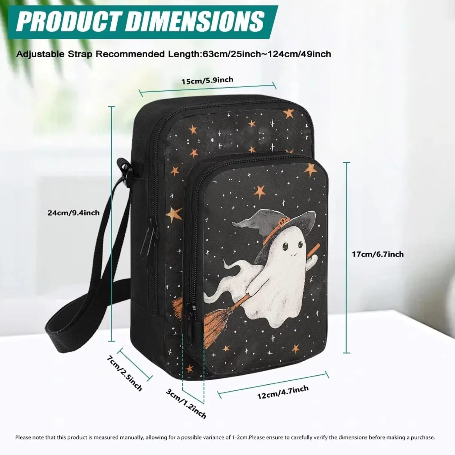 Cross-body Bag for Women Small Purse with Double Layer Zipper Pockets Shoulder Crossbody