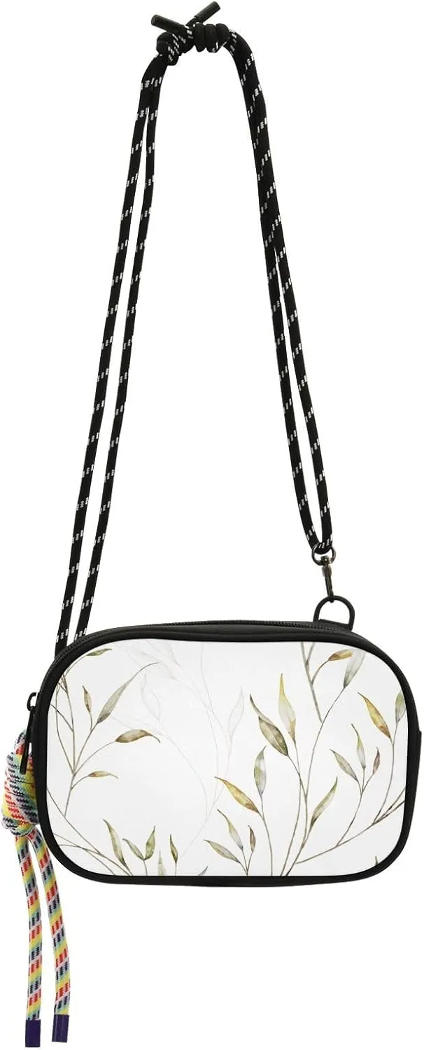 Crossbody Bag Abstract Plant Art Cell Phone Purse Wallet with Credit Card Slots Multicolor Handbag with Adjustable Strap Fits Phone Keys And More