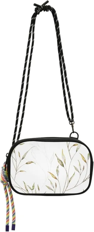 Crossbody Bag Abstract Plant Art Cell Phone Purse Wallet with Credit Card Slots Multicolor Handbag with Adjustable Strap Fits Phone Keys And More