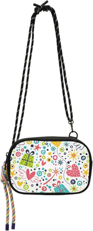 Crossbody Bag Birthday Gifts Balloons Hearts Cell Phone Purse Wallet with Credit Card Slots Multicolor Handbag with Adjustable Strap Fits Phone Keys And More