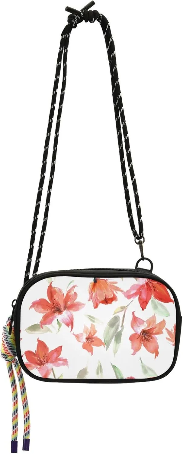 Crossbody Bag Blooming Meadow Flowers Cell Phone Purse Wallet with Credit Card Slots Multicolor Handbag with Adjustable Strap Fits Phone Keys And More