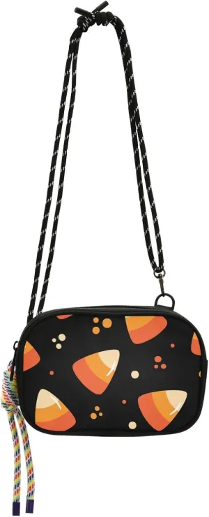 Crossbody Bag Candy Corn Black Cell Phone Purse Wallet with Credit Card Slots Multicolor Handbag with Adjustable Strap Fits Phone Keys And More