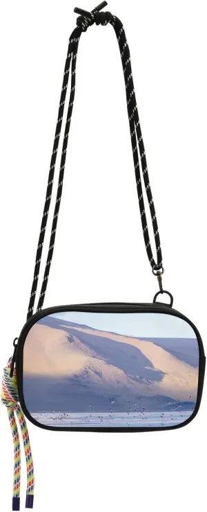 Crossbody Bag Flamingos Pink Sea Mountain Cell Phone Purse Wallet with Credit Card Slots Multicolor Handbag with Adjustable Strap Fits Phone Keys And More