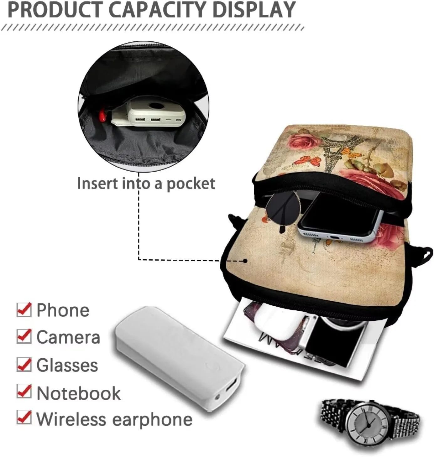 Crossbody Bag for Men Small Cell Phone Purse Wallet Women Shoulder Handbag Travel Gym Bag