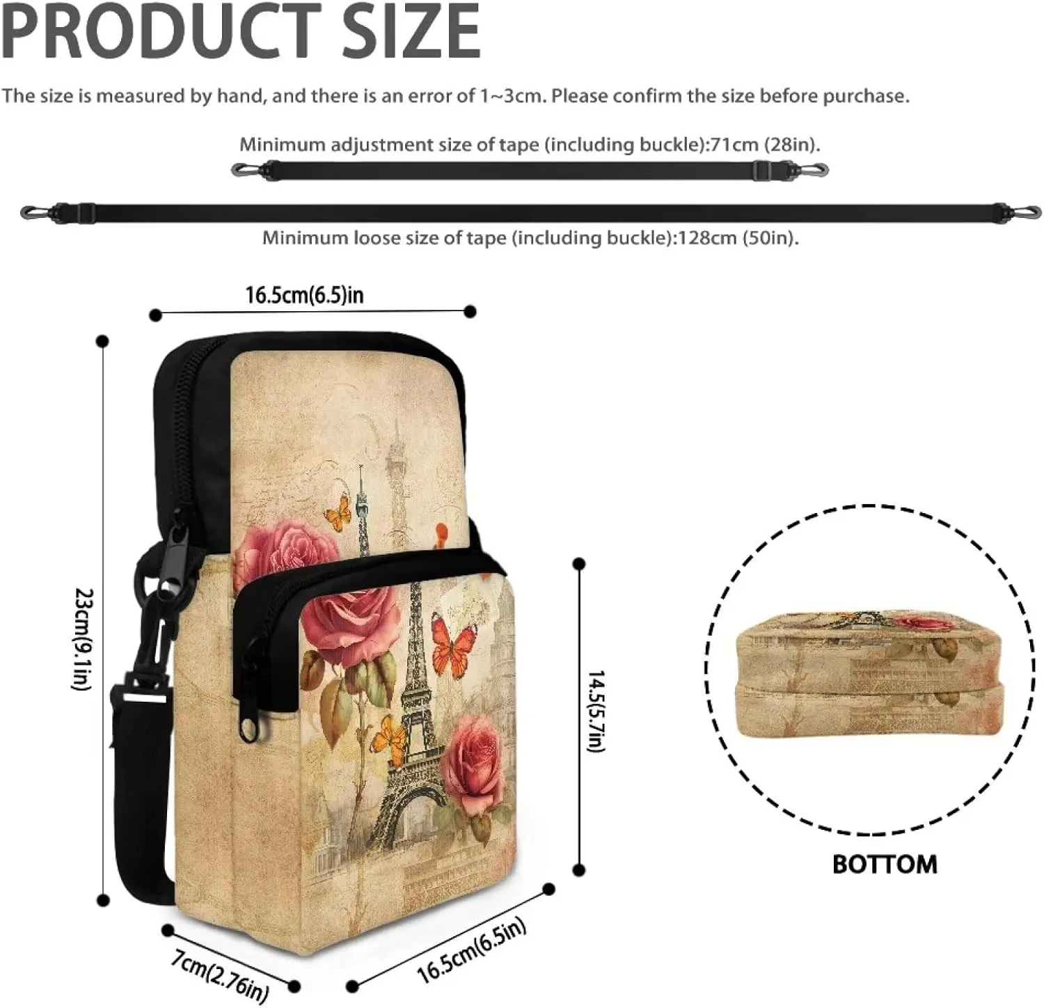 Crossbody Bag for Men Small Cell Phone Purse Wallet Women Shoulder Handbag Travel Gym Bag