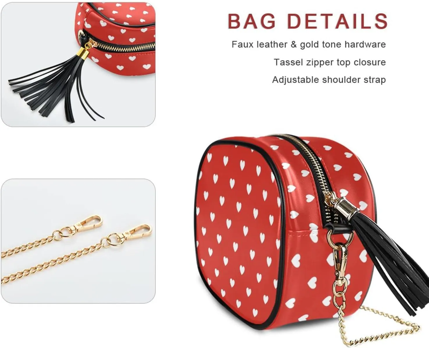 Crossbody Bag for Women Shoulder Bag with Chain Strap and Tassel