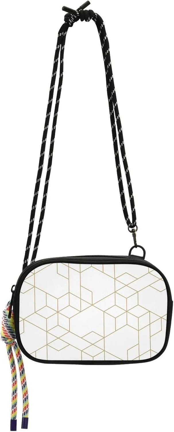 Crossbody Bag Gold Outline Cell Phone Purse Wallet with Credit Card Slots Multicolor Handbag with Adjustable Strap Fits Phone Keys And More