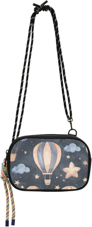 Crossbody Bag Stars Hot Air Balloons Cell Phone Purse Wallet with Credit Card Slots Multicolor Handbag with Adjustable Strap Fits Phone Keys And More