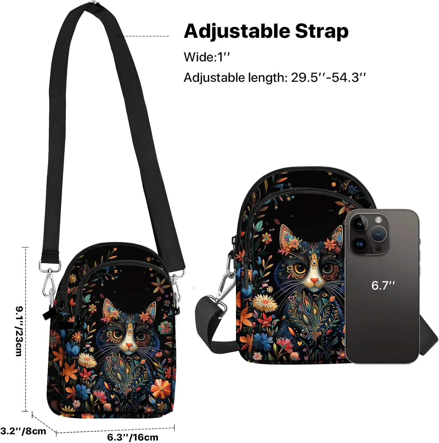 Crossbody Bags for Women Cell Phone Purse Casual Shoulder Bag with Adjustable Strap Card Slots for Travel Work